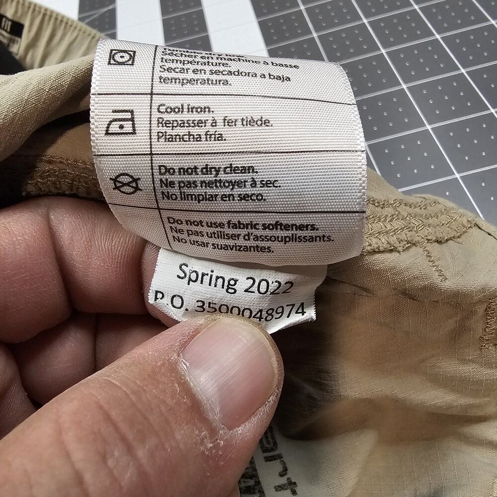 Carhartt Force Pants Mens 38x34 Tan Ripstop Nylon Pocket Work Outdoor Stretch - Picture 5 of 16